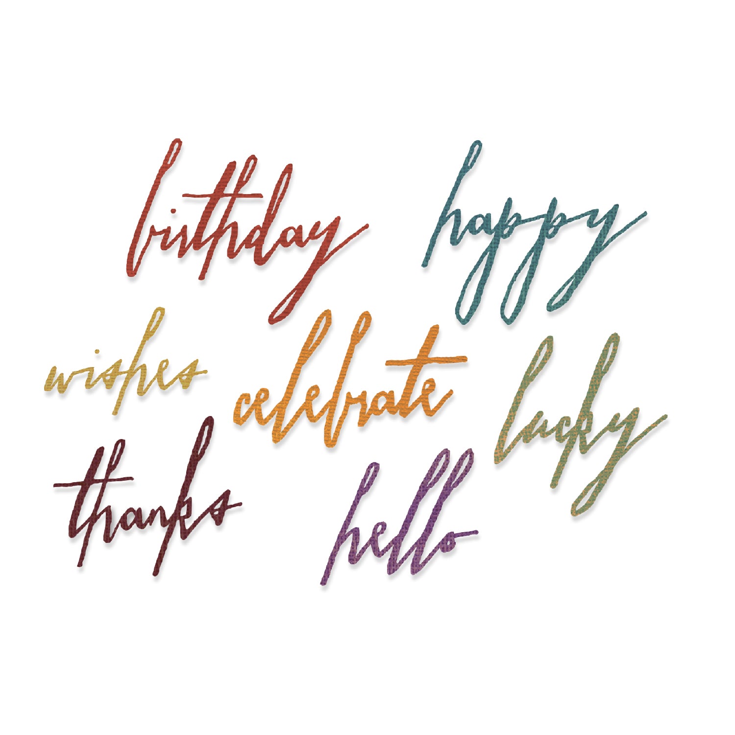 sizzix-thinlits-handwritten-celebrate-stanzschablone-7tlg image 1