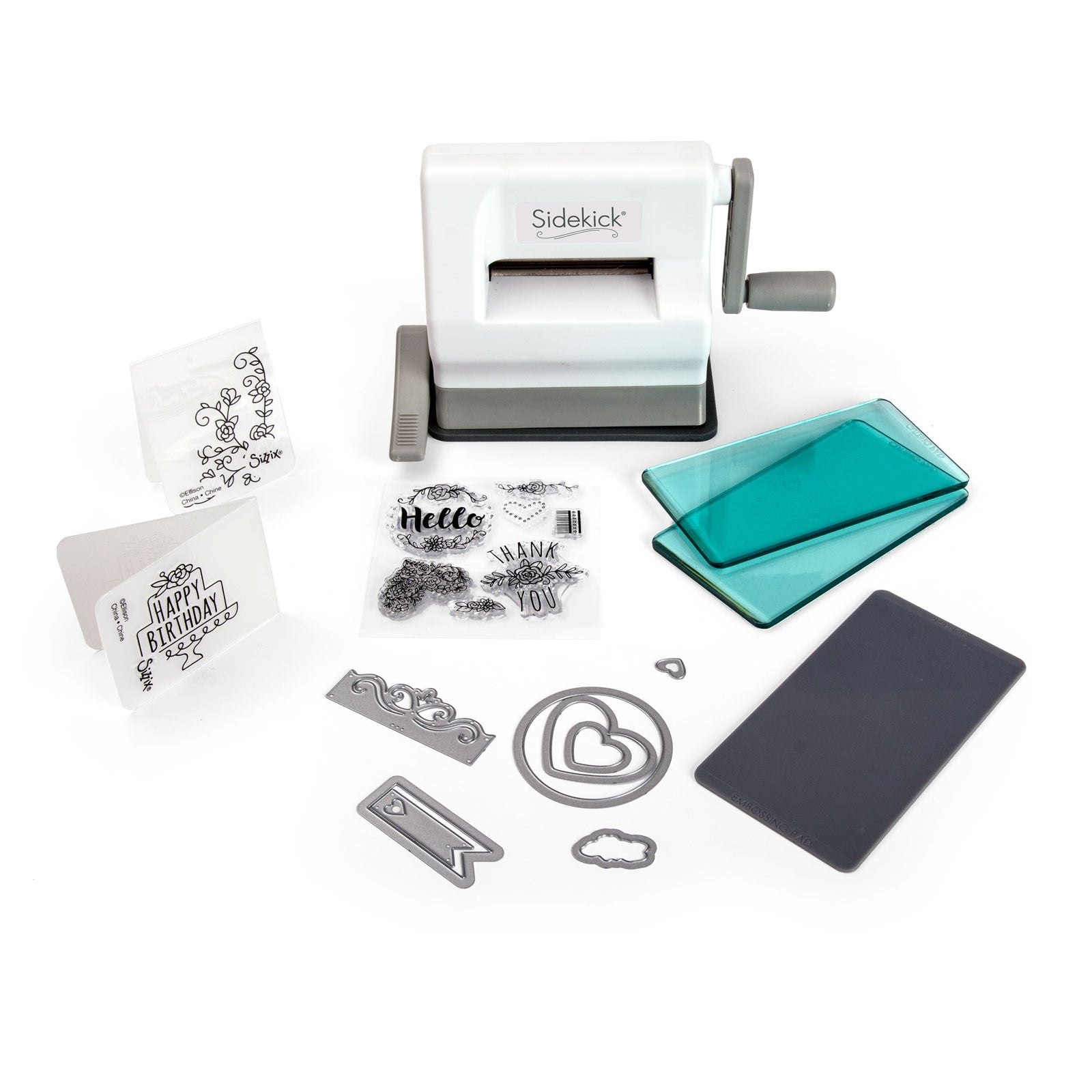 sizzix-sidekick-starter-kit-stanzmaschine-wei-grau-mit-zubeh-r image 1