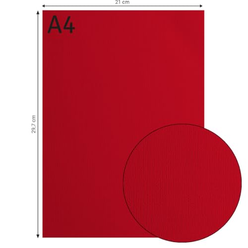 vaessen-creative-florence-tonkarton-a4-poppy-rot-25-blatt-216-g image 6