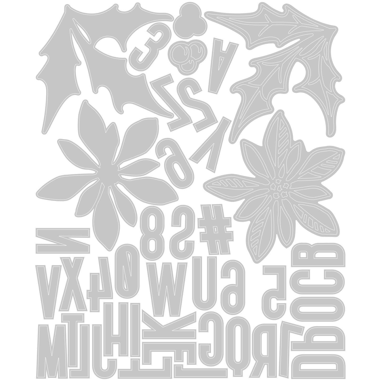 sizzix-thinlits-stanzschablonen-vault-seasonal-sketch-43tlg-alphabet image 2