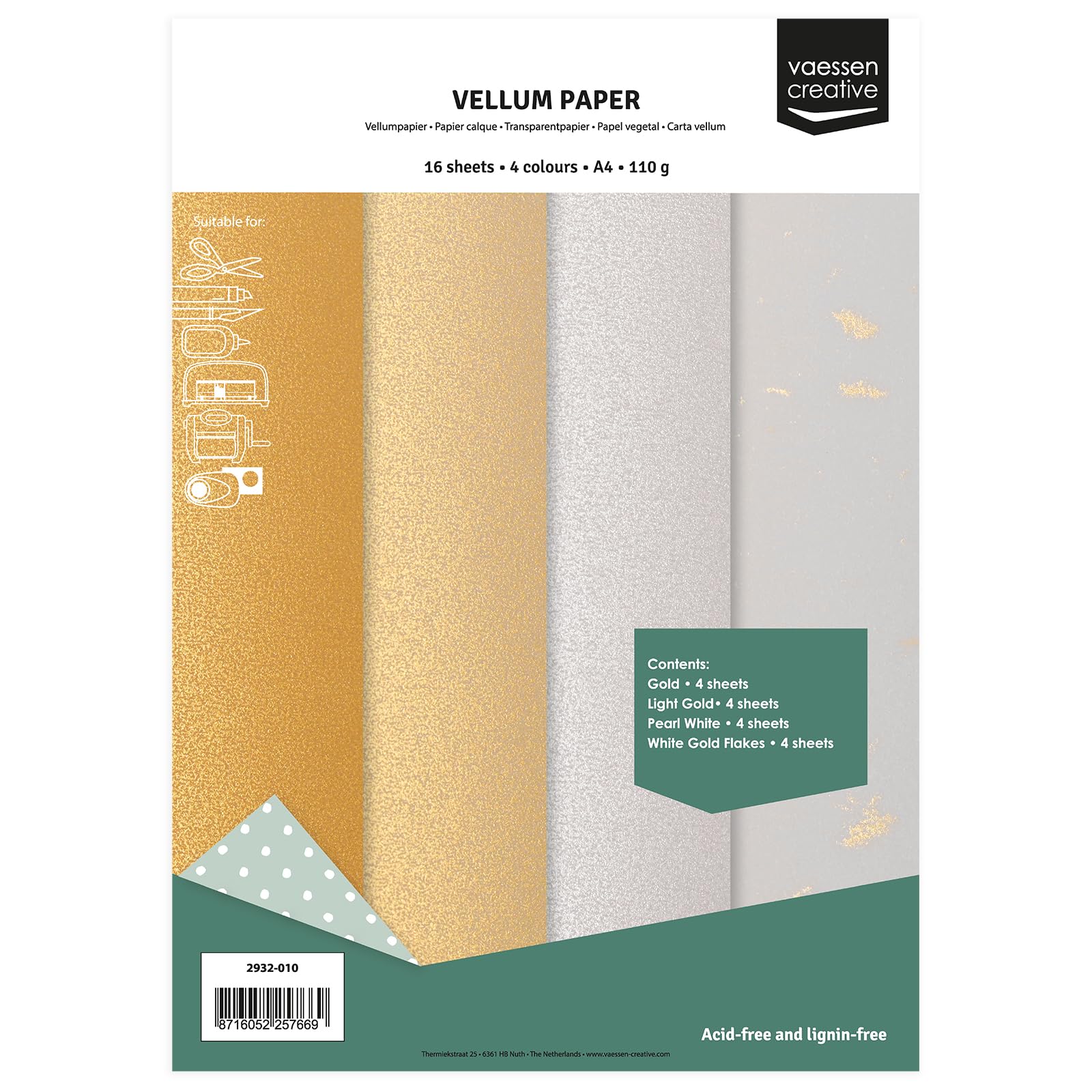 vaessen-creative-florence-transparentpapier-a4-wei-gold-16-b-gen image 7