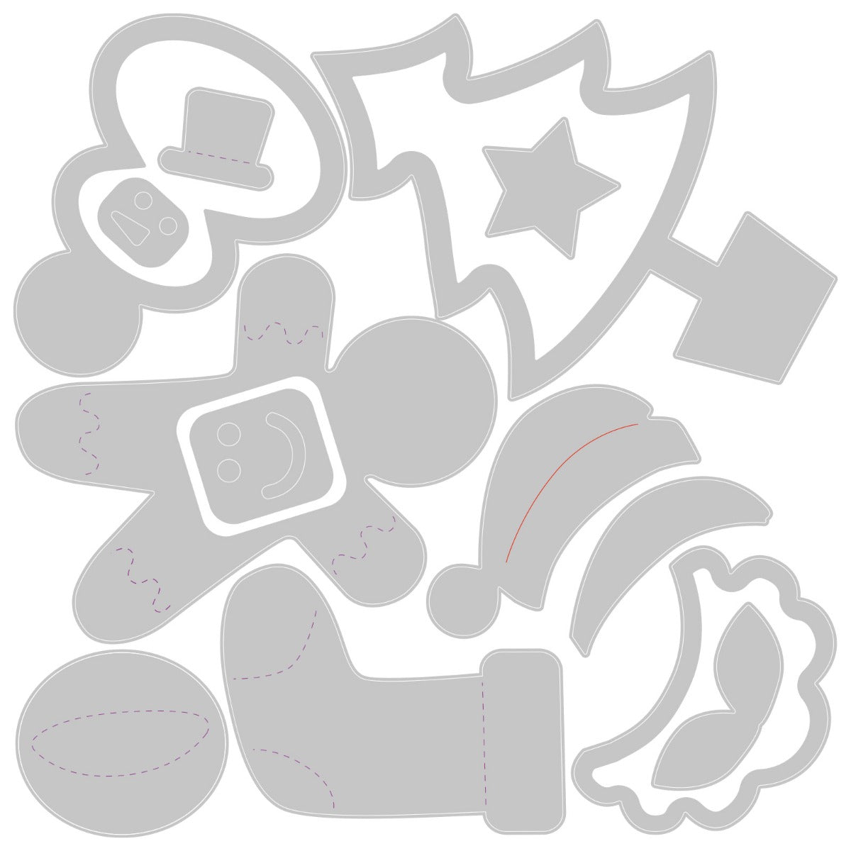 sizzix-thinlits-basic-christmas-shapes-stanzschablonen-13er-set-weihnachten image 2