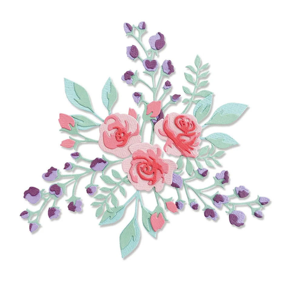 sizzix-thinlits-floral-layers-2-stanzschablonen-7-tlg-blumen image 1