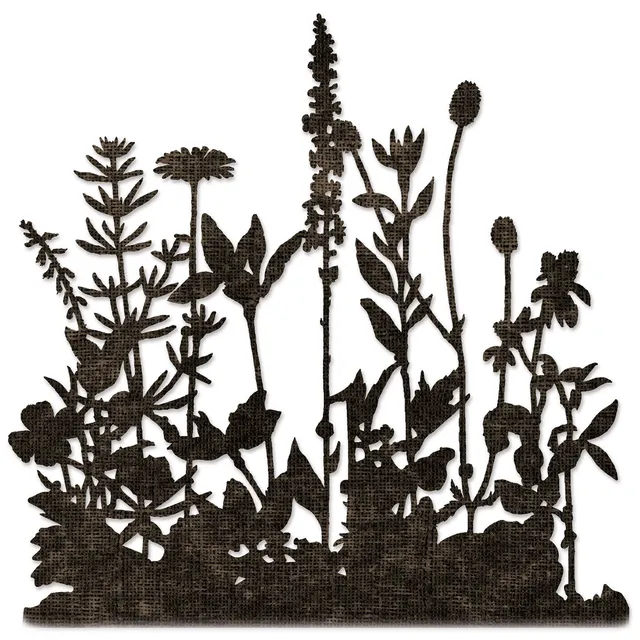 sizzix-thinlits-flower-field-stanzschablone-blumenfeld-tim-holtz image 1