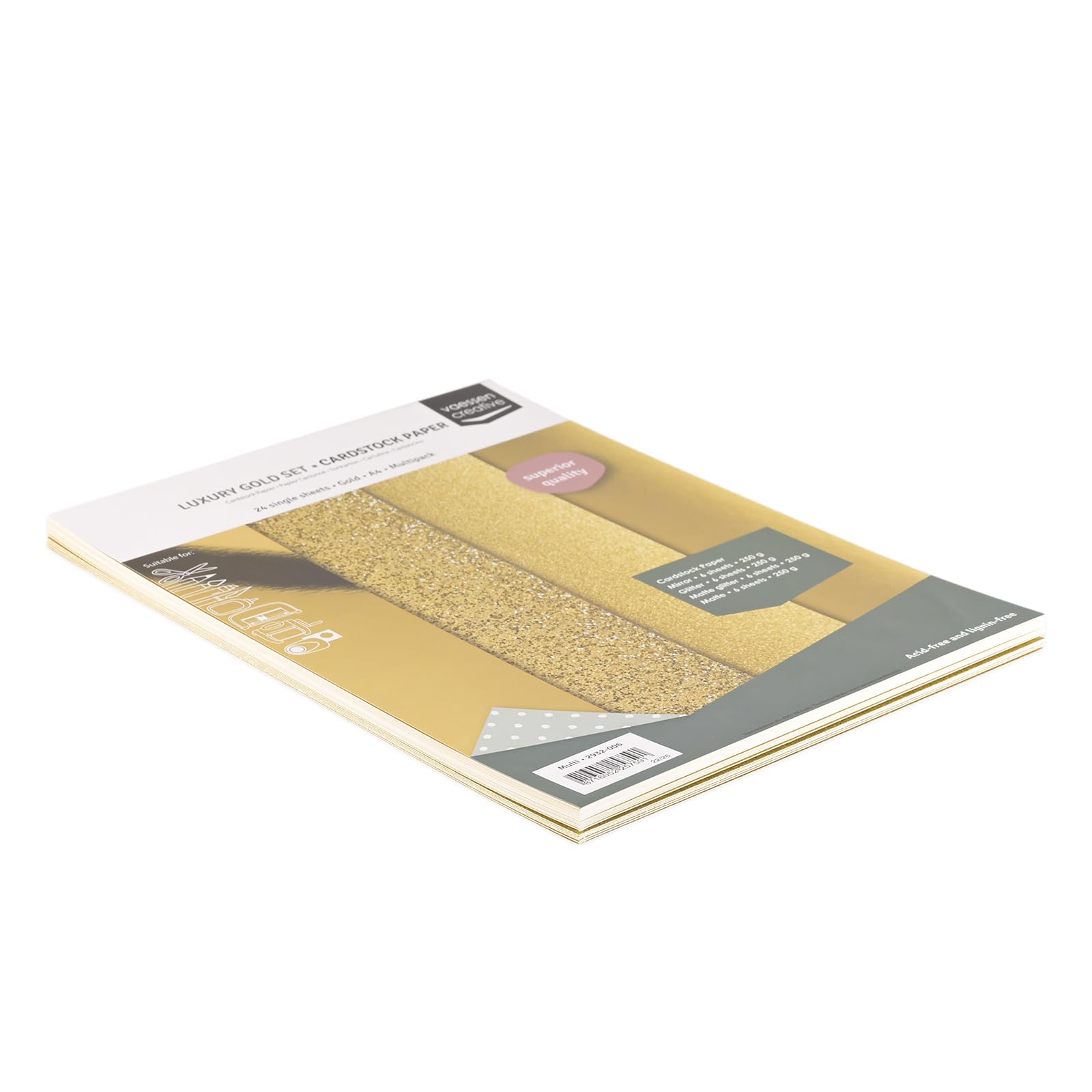 vaessen-creative-florence-karton-a4-gold-24-blatt-250g-glitzer image 3