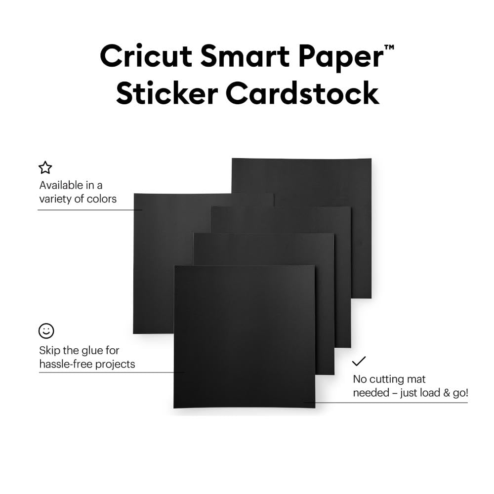 cricut-maker-smart-paper-sticker-cardstock-schwarz-10-blatt image 2
