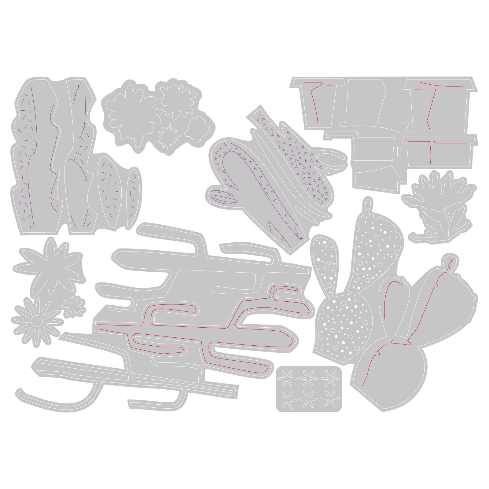 sizzix-thinlits-funky-cactus-stanzschablonen-9tlg-tim-holtz image 2