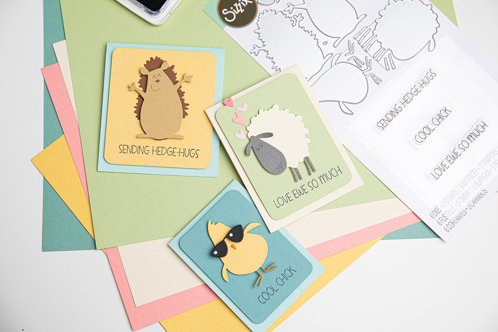 sizzix-thinlits-crazy-creatures-stempelset-6-3-tiere-lustig image 2