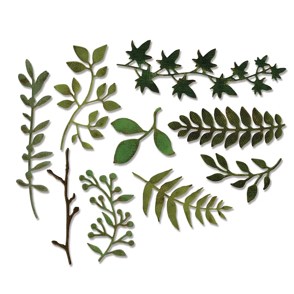 sizzix-thinlits-garden-greens-stanzset-bl-tter-9tlg-holtz image 1