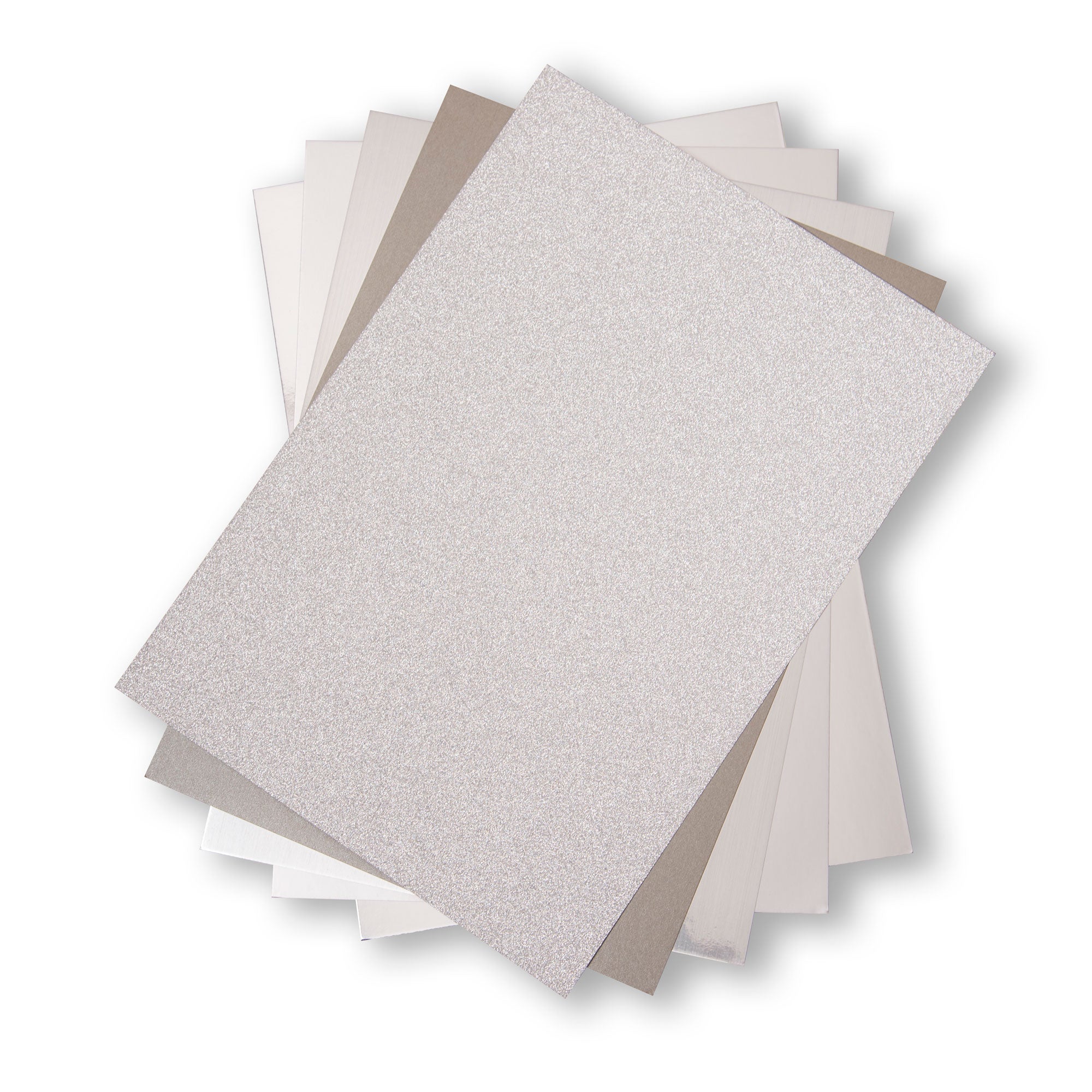 sizzix-surfacez-opulent-cardstock-silber-50-blatt-metallic image 1