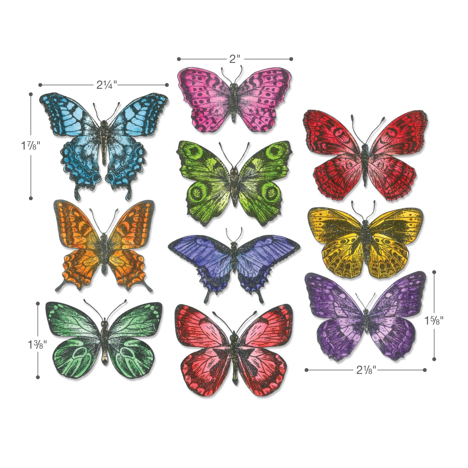 sizzix-framelits-flutter-tim-holtz-stanzen-schmetterling-20tlg image 2