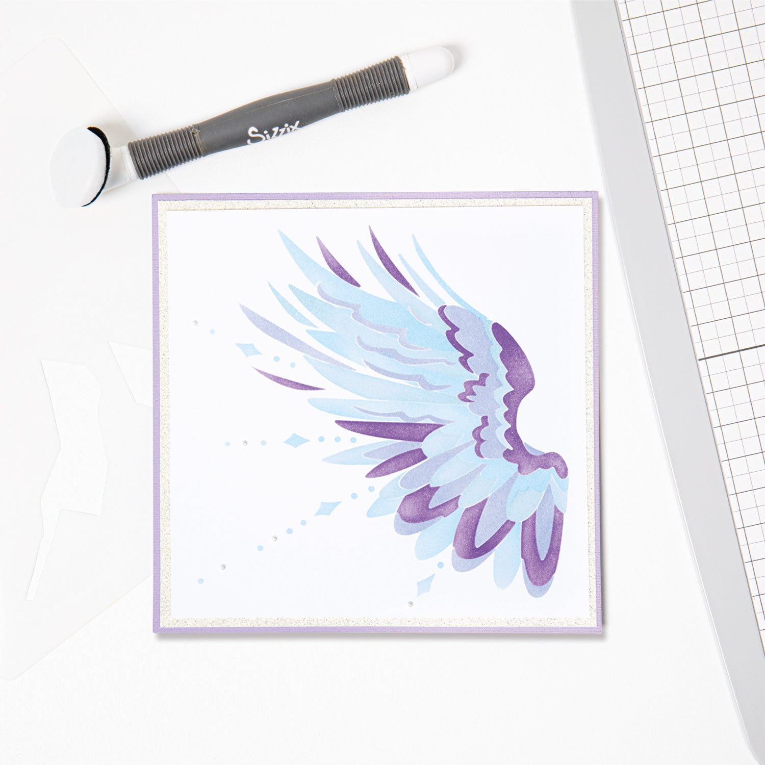 sizzix-layered-stencils-wings-fl-gel-schablonen-4er-pack image 1