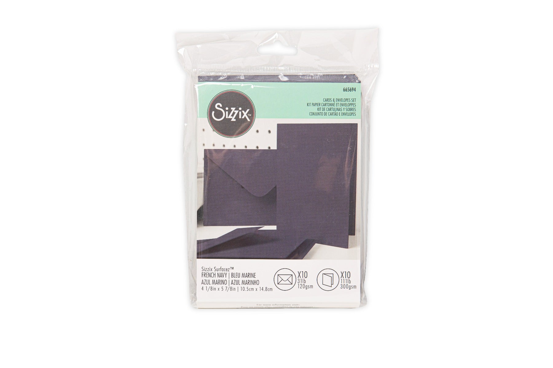 sizzix-surfacez-karten-umschl-ge-a6-french-navy-10er-set-blau image 2