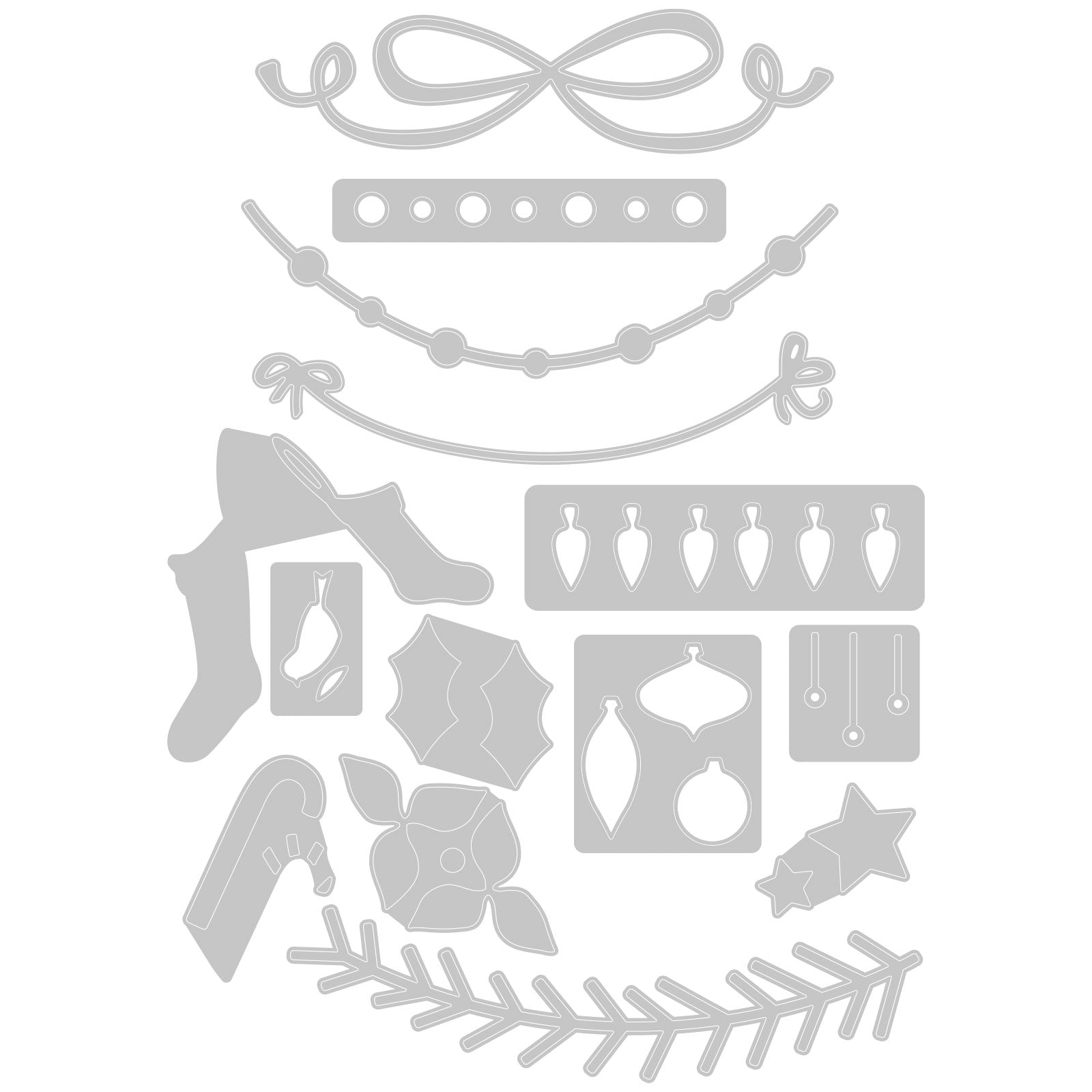 sizzix-thinlits-christmas-borders-stanzschablonen-14-tlg-weihnachten image 2