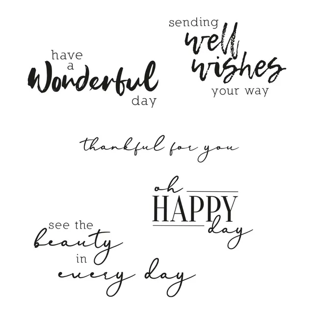 sizzix-clear-stamps-sunnyside-sentiments-5-stempel-5tlg image 1