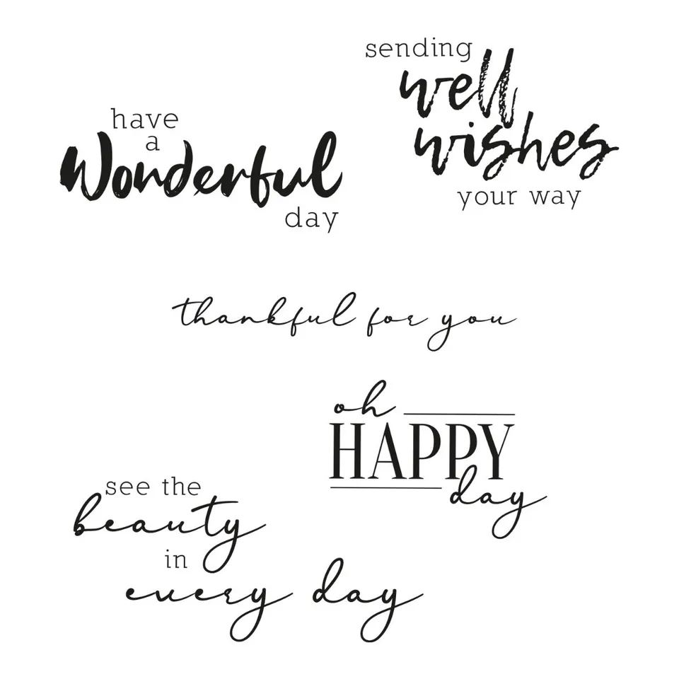 sizzix-clear-stamps-sunnyside-sentiments-5-stempel-5tlg image 1