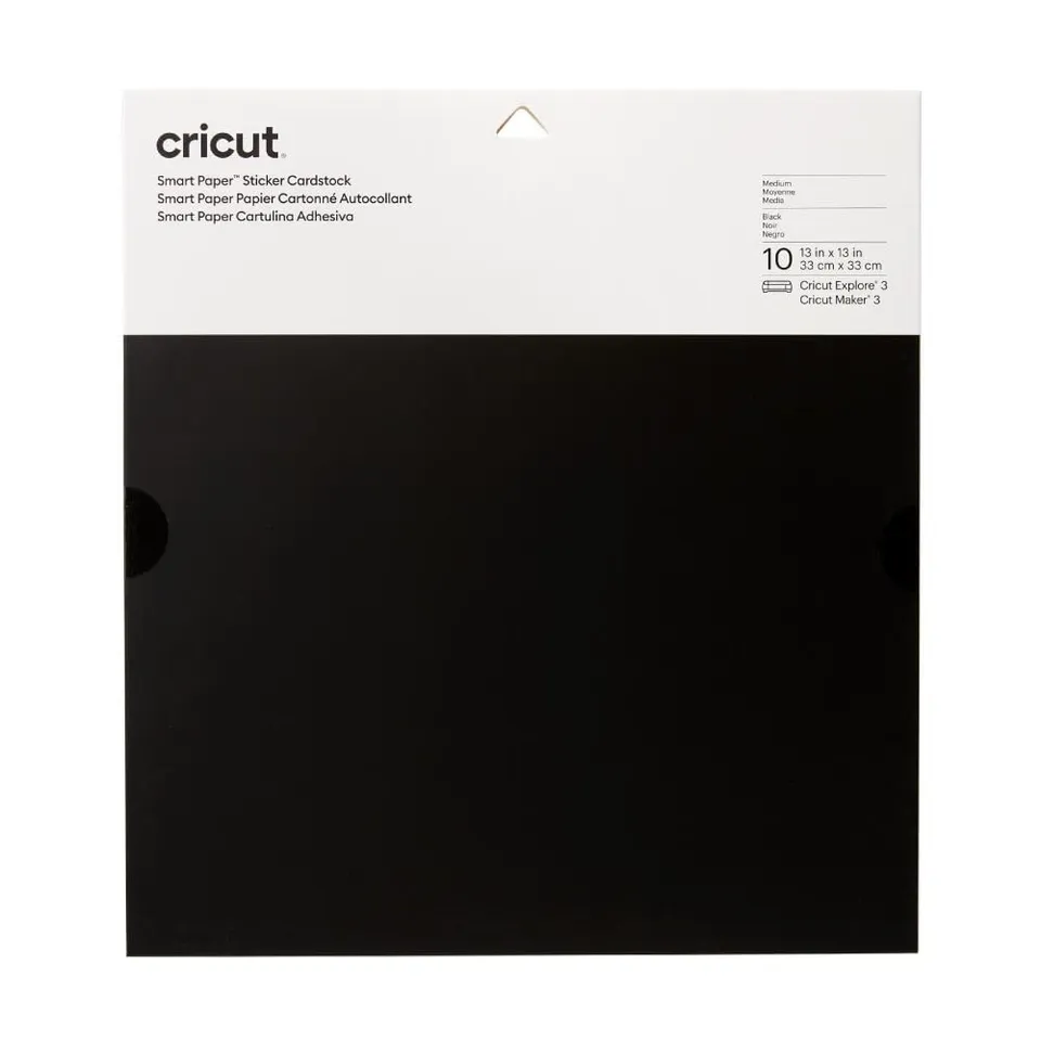 cricut-maker-smart-paper-sticker-cardstock-schwarz-10-blatt image 1