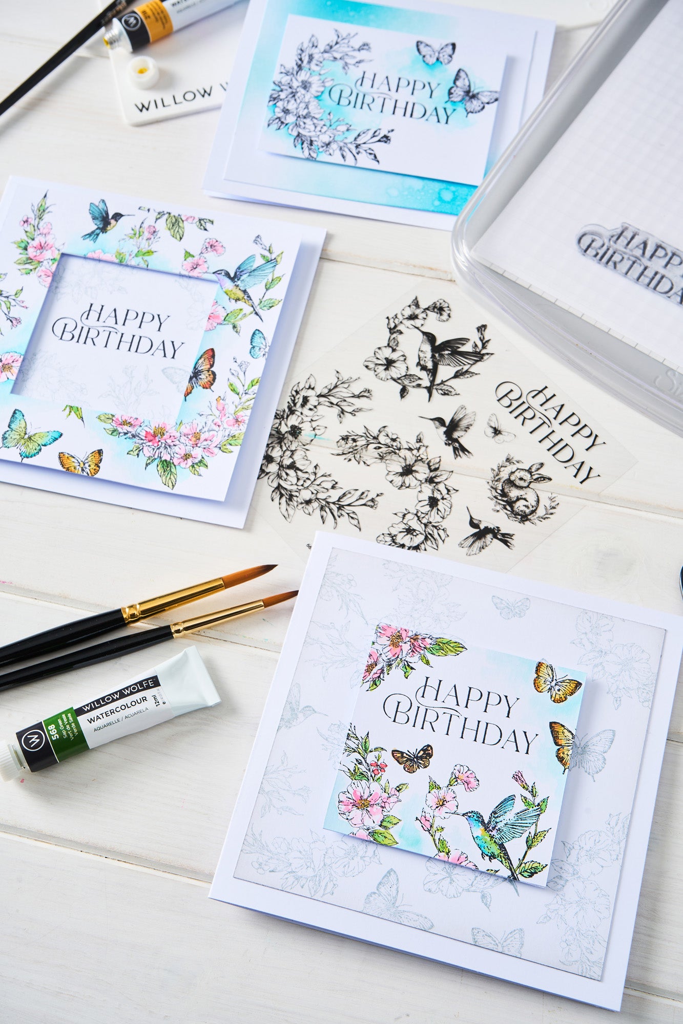 sizzix-birthday-blooms-clear-stamps-willow-wolfe-10tlg-geburtstag image 2