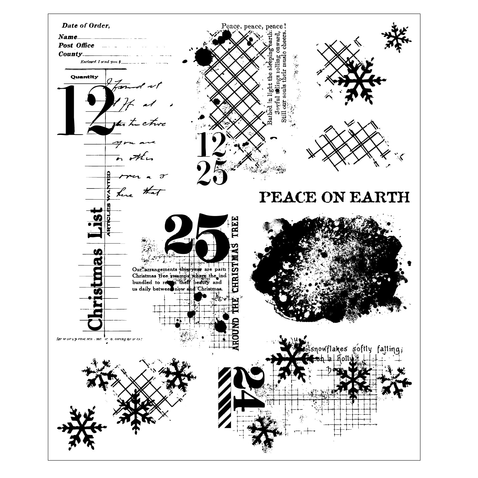 sizzix-clear-stamps-holiday-textures-stempelset-11tlg-weihnachten image 4
