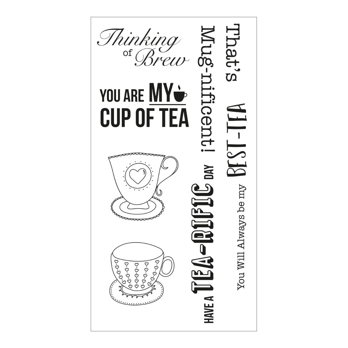 sizzix-clear-stamps-tea-rific-stempelset-7-teilig-teetassen image 2