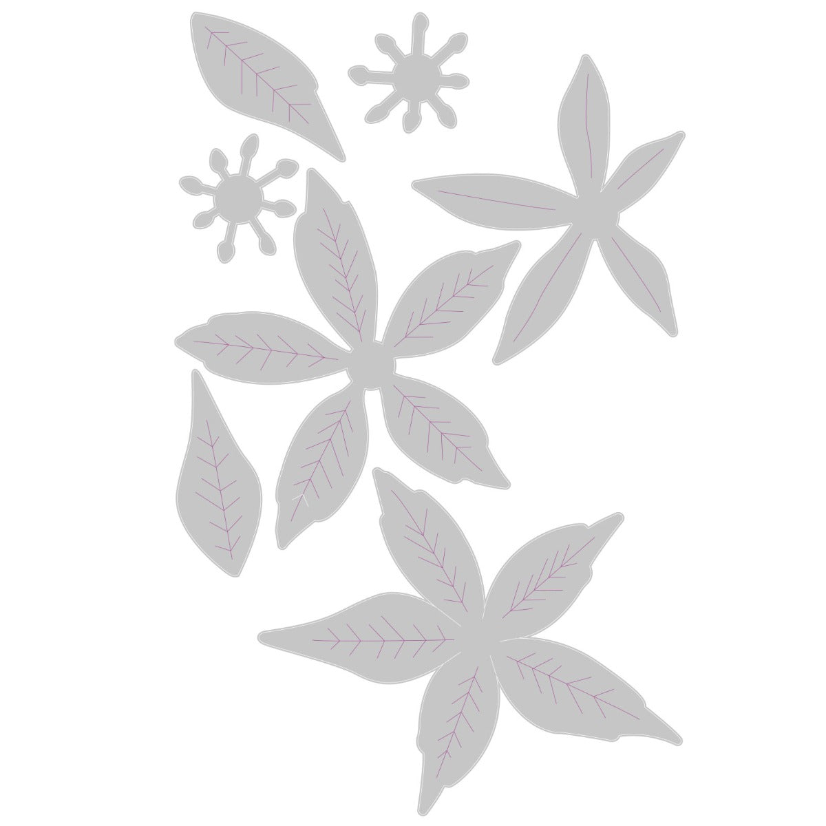 sizzix-thinlits-poinsettia-flower-stanzschablonen-7-tlg-weihnachtsstern image 2