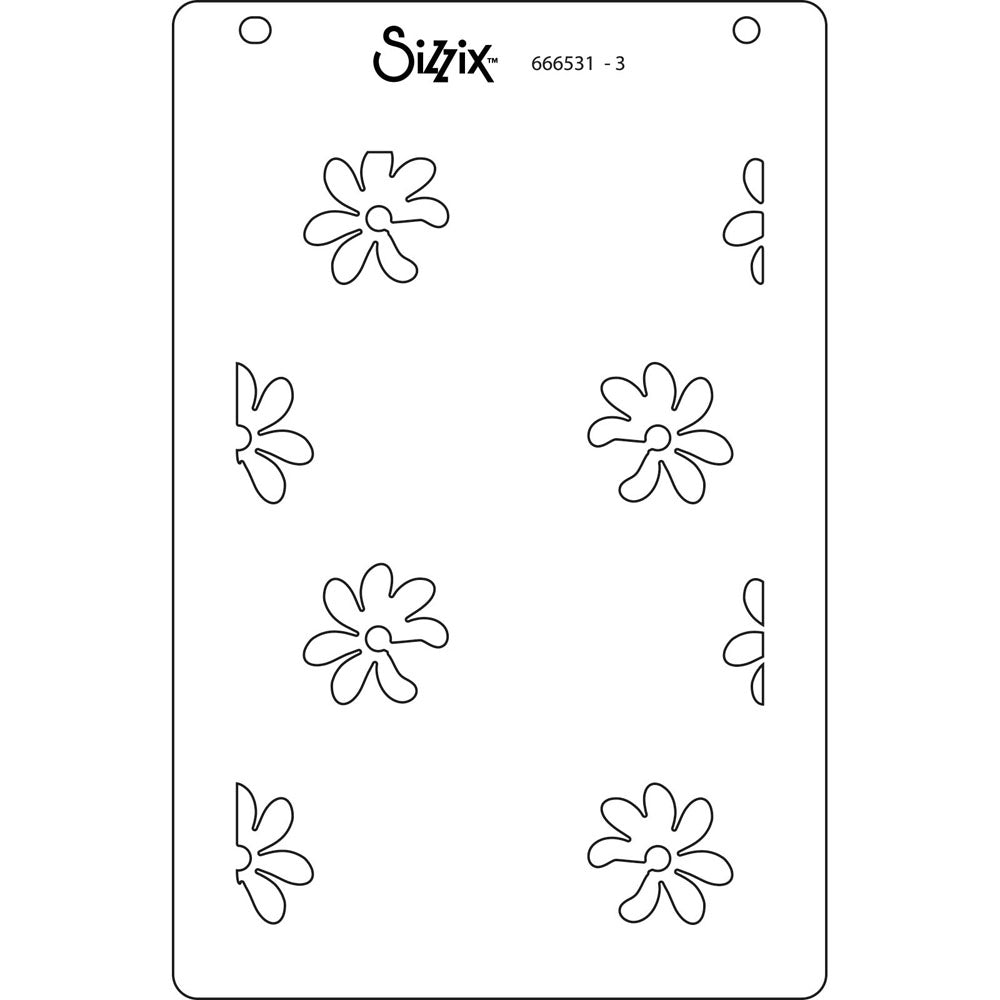 sizzix-layered-stencils-lacey-a6-schablonen-4er-floral image 5