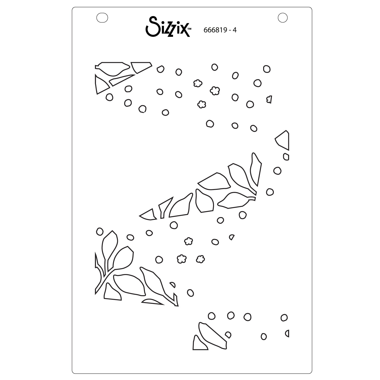 sizzix-a6-stencil-fragmented-floral-2-schablone-4tlg image 6