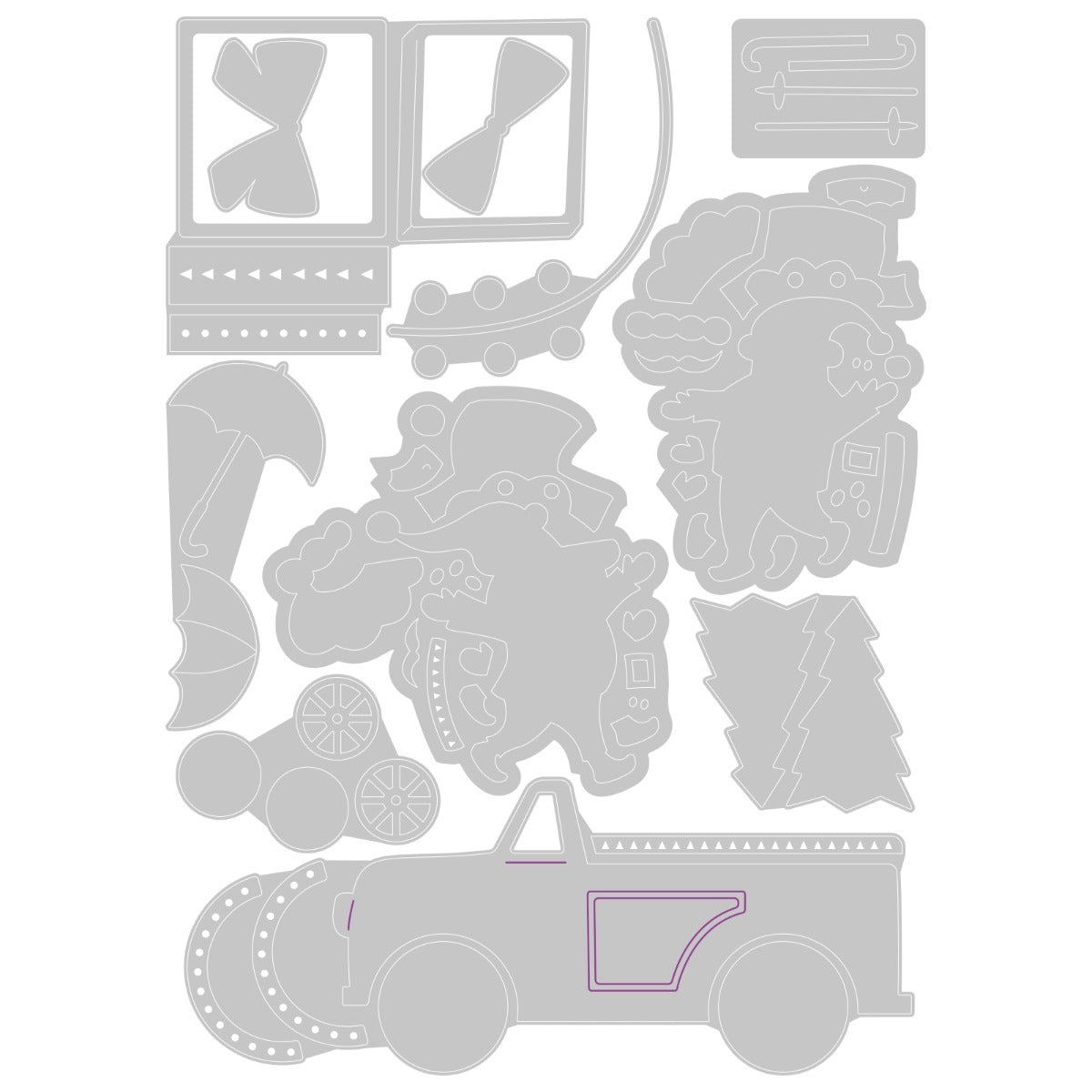 sizzix-thinlits-santa-activities-stanzschablonen-11-teilig-weihnachten image 2