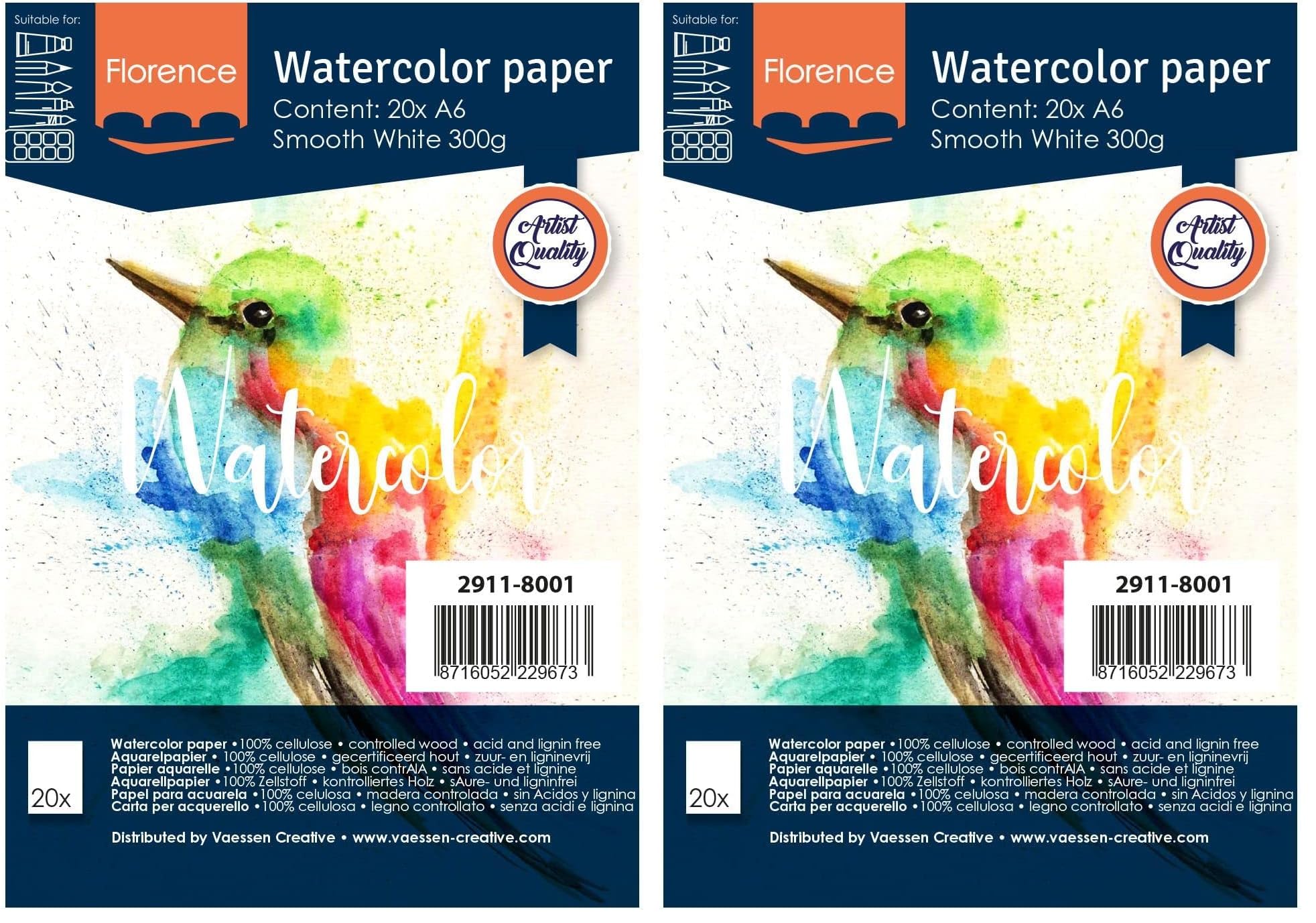 florence-aquarellpapier-aquarellblock-a6-wei-300g-20-blatt-glatt image 4