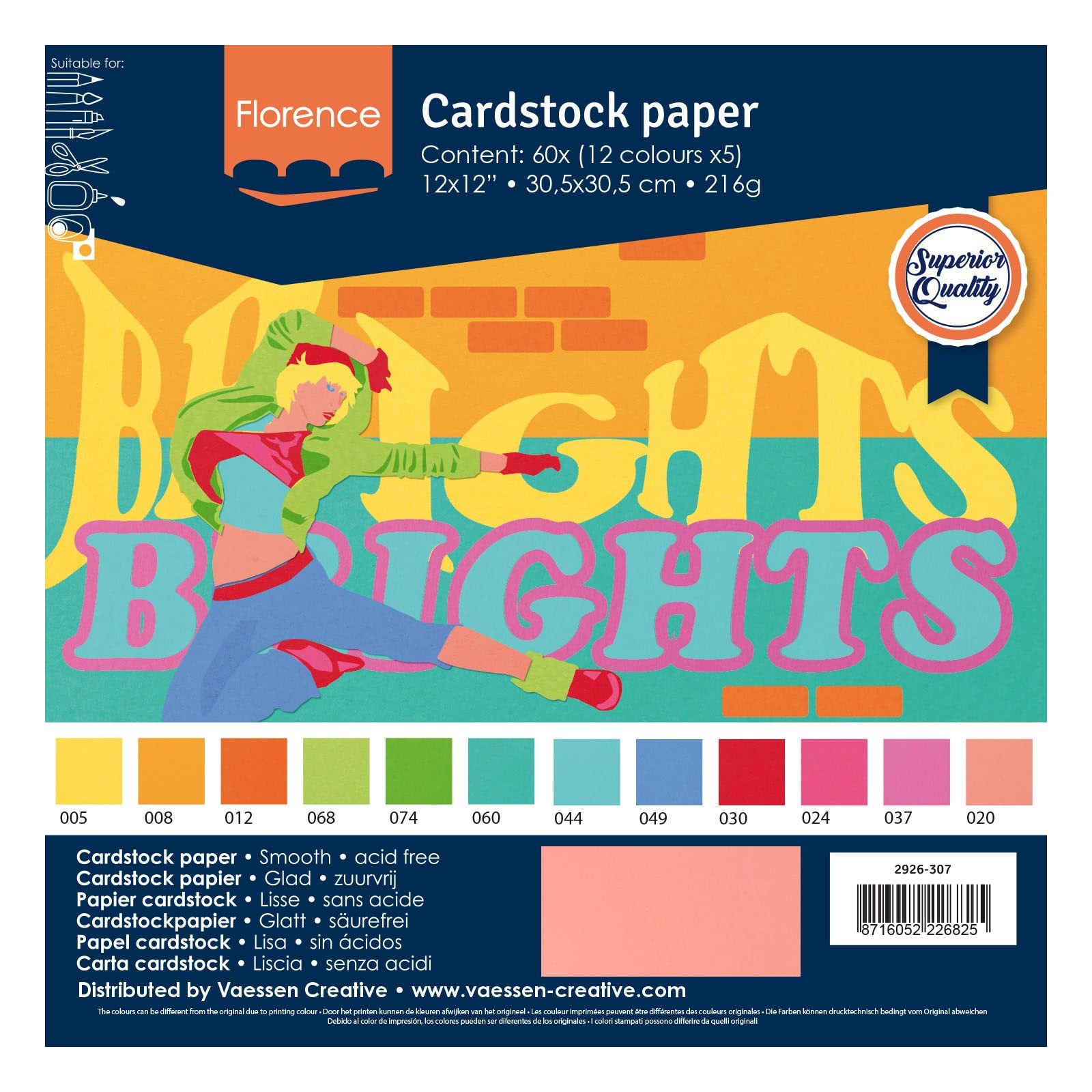 vaessen-florence-cardstock-30-5x30-5-helle-farben-60-st-216g image 5