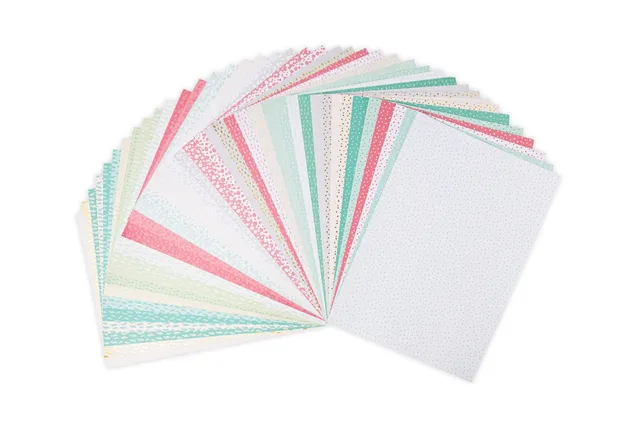 sizzix-surfacez-patterned-paper-botanicals-60-blatt-motivpapier image 1