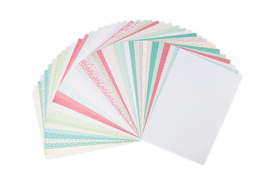 sizzix-surfacez-patterned-paper-botanicals-60-blatt-motivpapier image 1