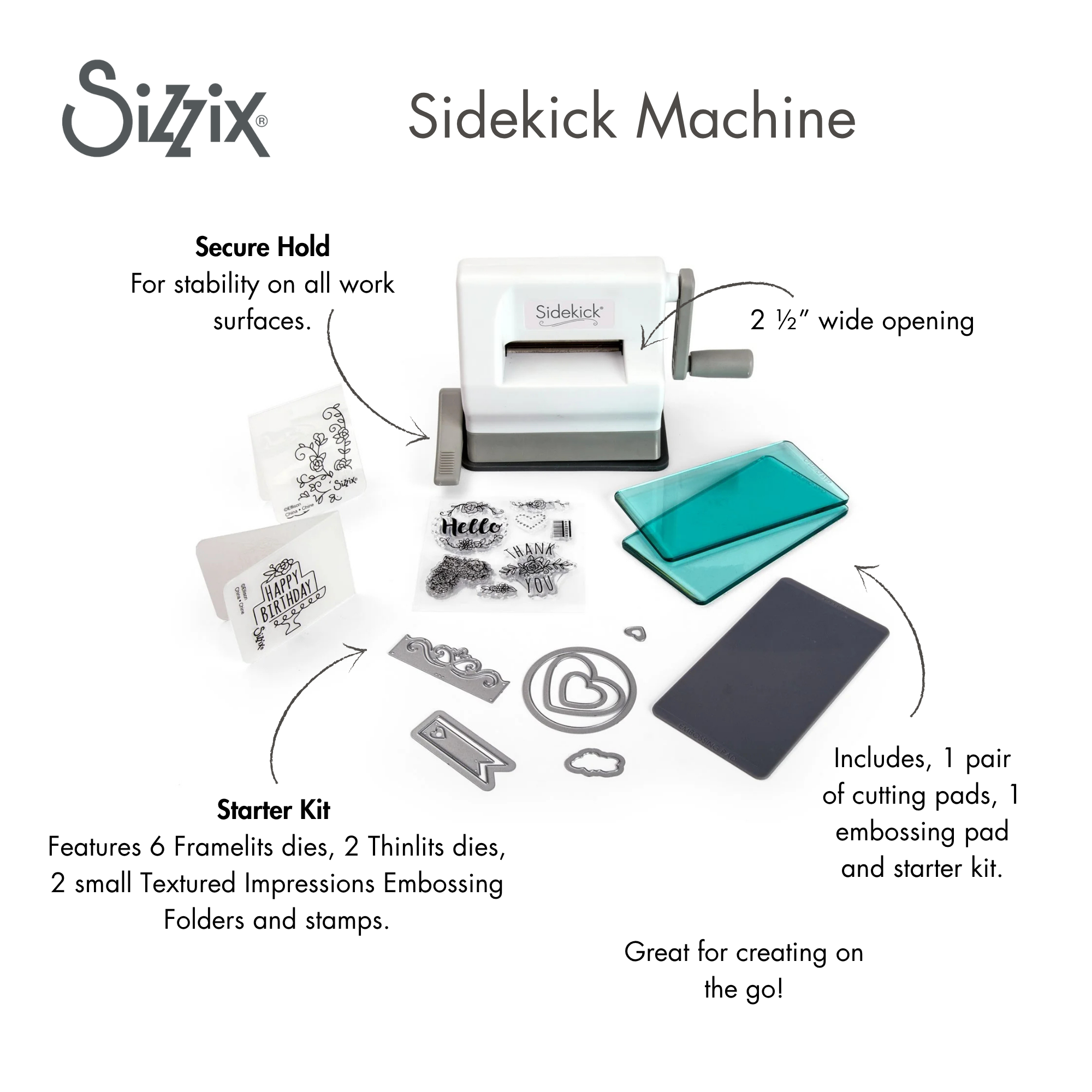 sizzix-sidekick-starter-kit-stanzmaschine-wei-grau-mit-zubeh-r image 2