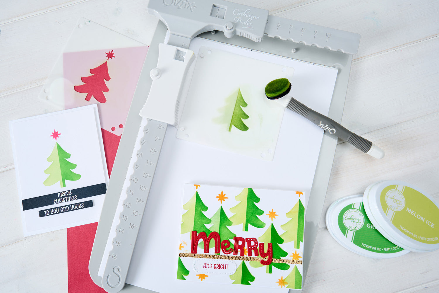 sizzix-layered-stencils-star-on-top-mini-schablonen-2tlg-sterne image 2