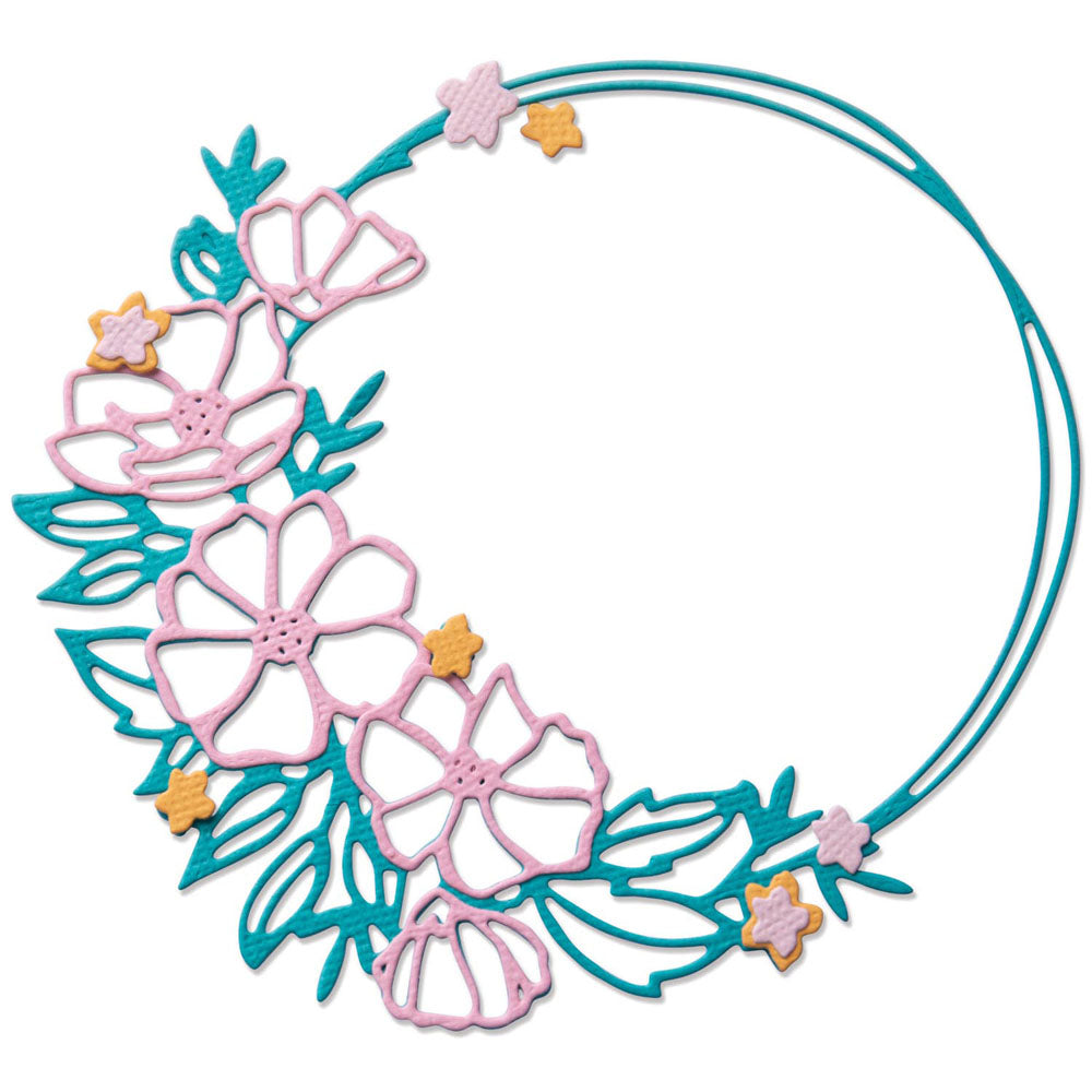 sizzix-thinlits-floral-round-stanzschablonen-7-tlg-kranz image 1