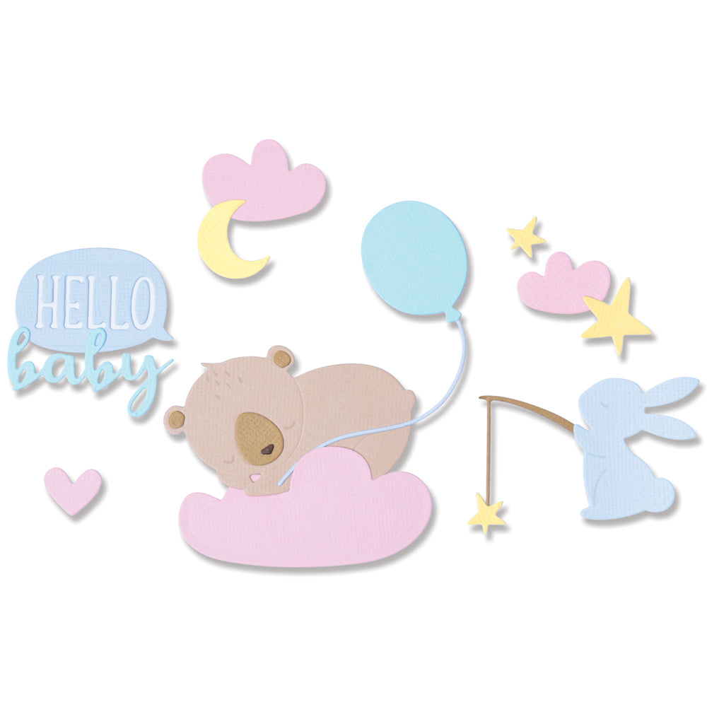 sizzix-thinlits-hello-baby-stanzschablonen-12-teilig-baby image 1