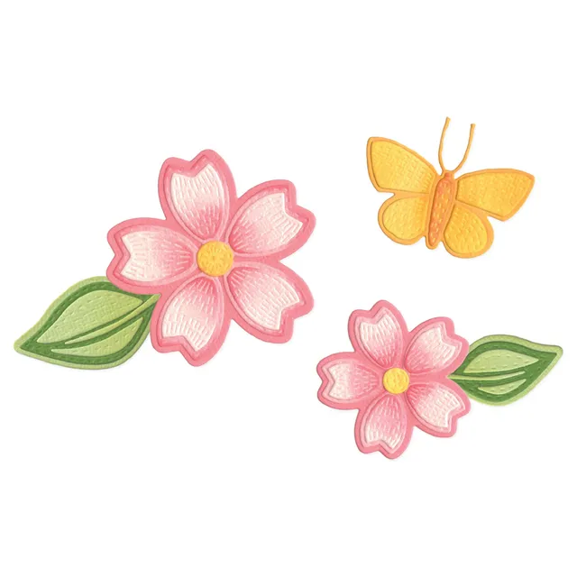 sizzix-thinlits-stitched-floral-stanzschablonen-17er-set image 1