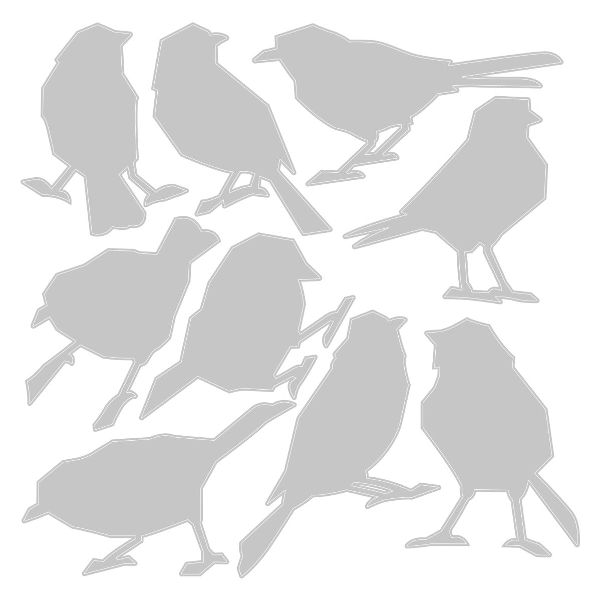 sizzix-thinlits-silhouette-birds-stanzschablonen-9er-tim-holtz-v-gel image 2