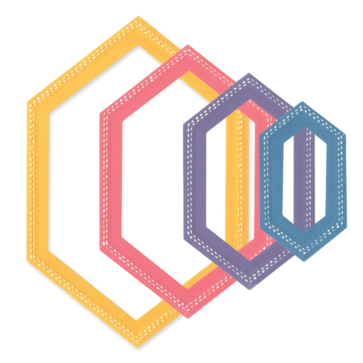 sizzix-framelits-stanzschablonen-belinda-stitched-hexagons-10tlg image 2