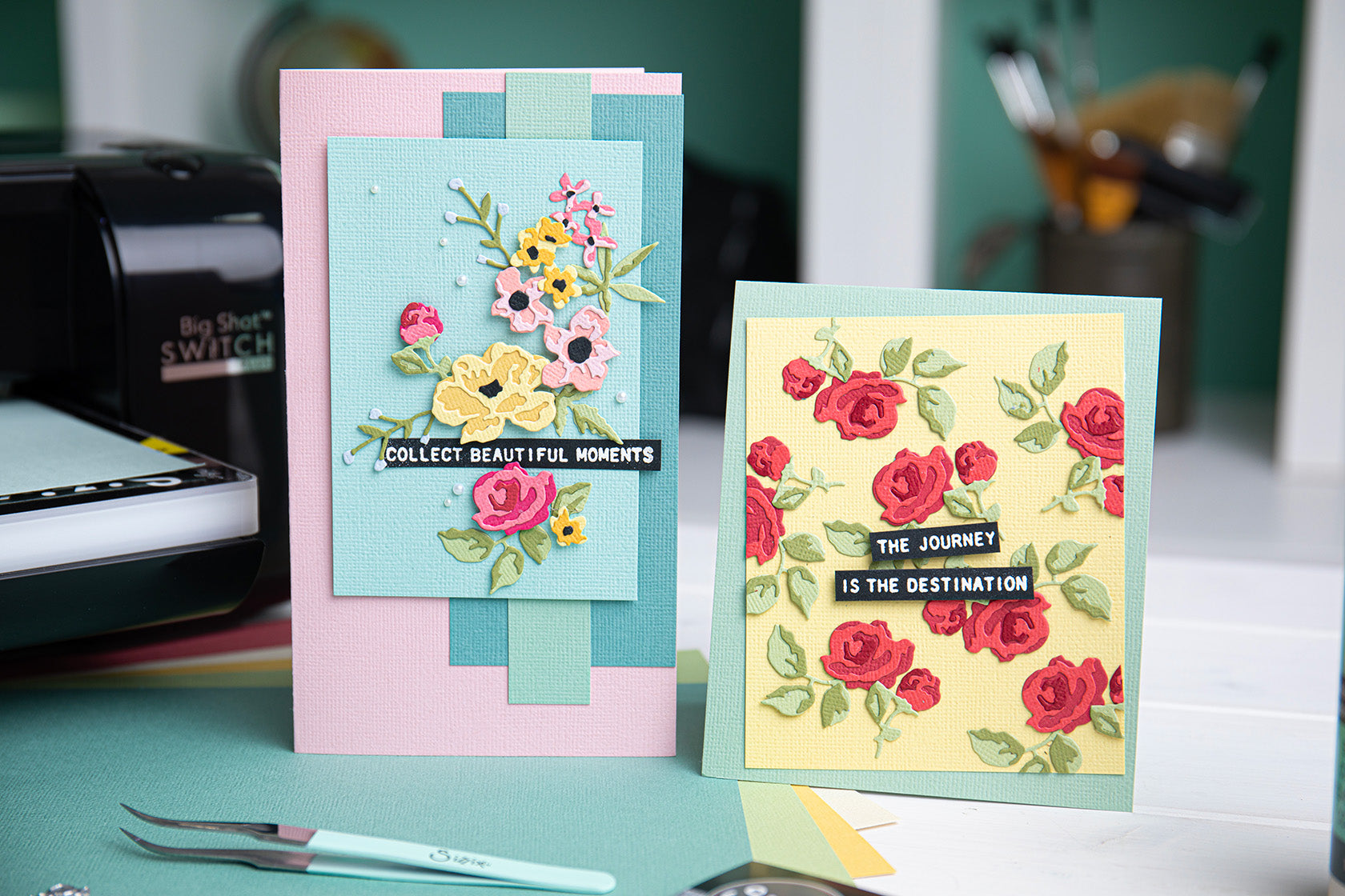 sizzix-thinlits-brushstroke-flowers-mini-stanzschablonen-14tlg-blumen image 3
