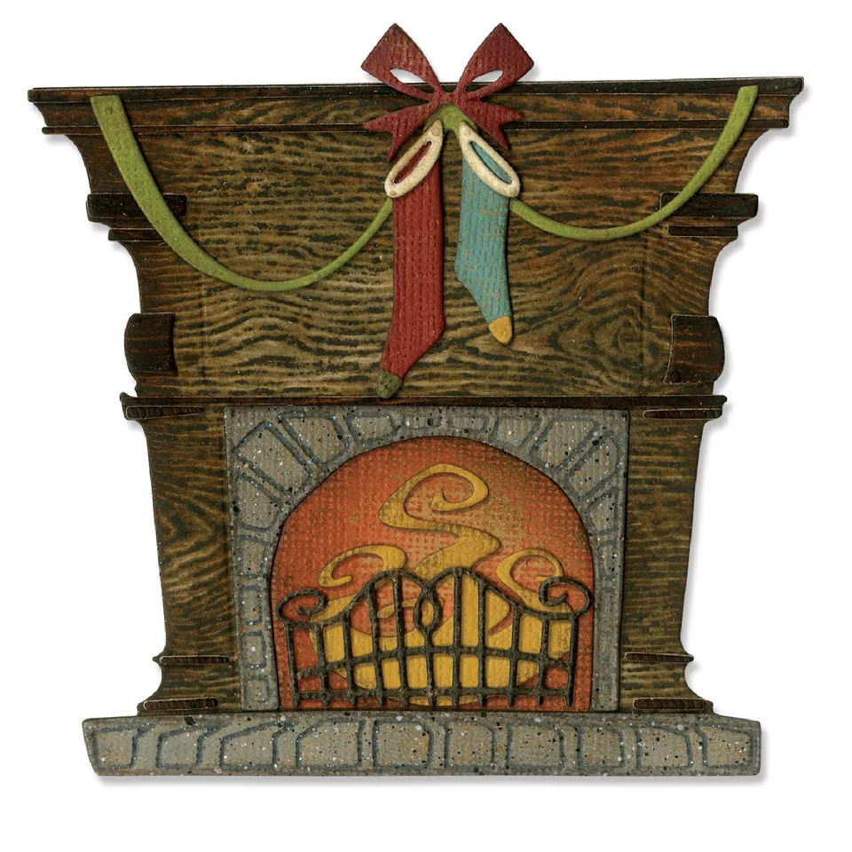 sizzix-thinlits-stanzformen-fireside-10-teilig-kamin image 1