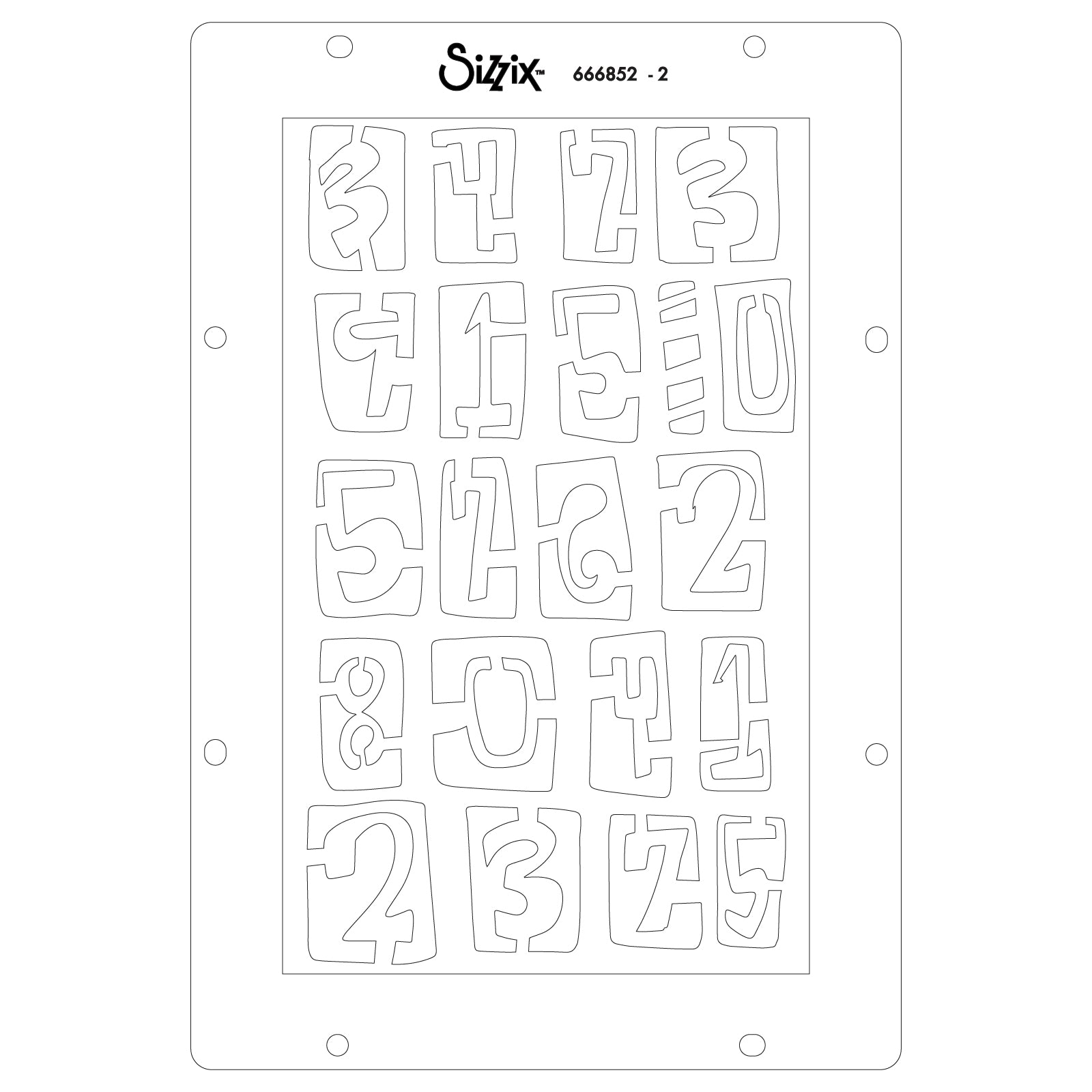 sizzix-studio-strength-in-numbers-stempel-11tlg-schablonen image 7
