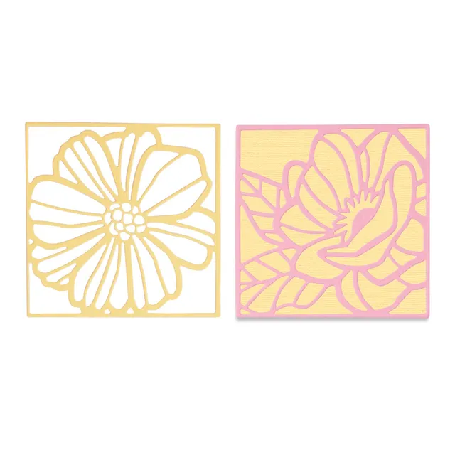 sizzix-thinlits-floral-card-fronts-stanzschablonen-3-tlg-blumen image 1