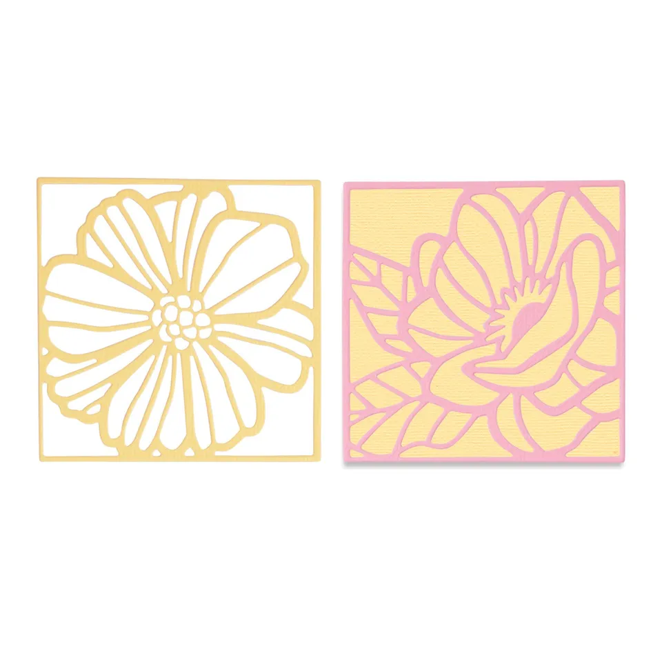 sizzix-thinlits-floral-card-fronts-stanzschablonen-3-tlg-blumen image 1