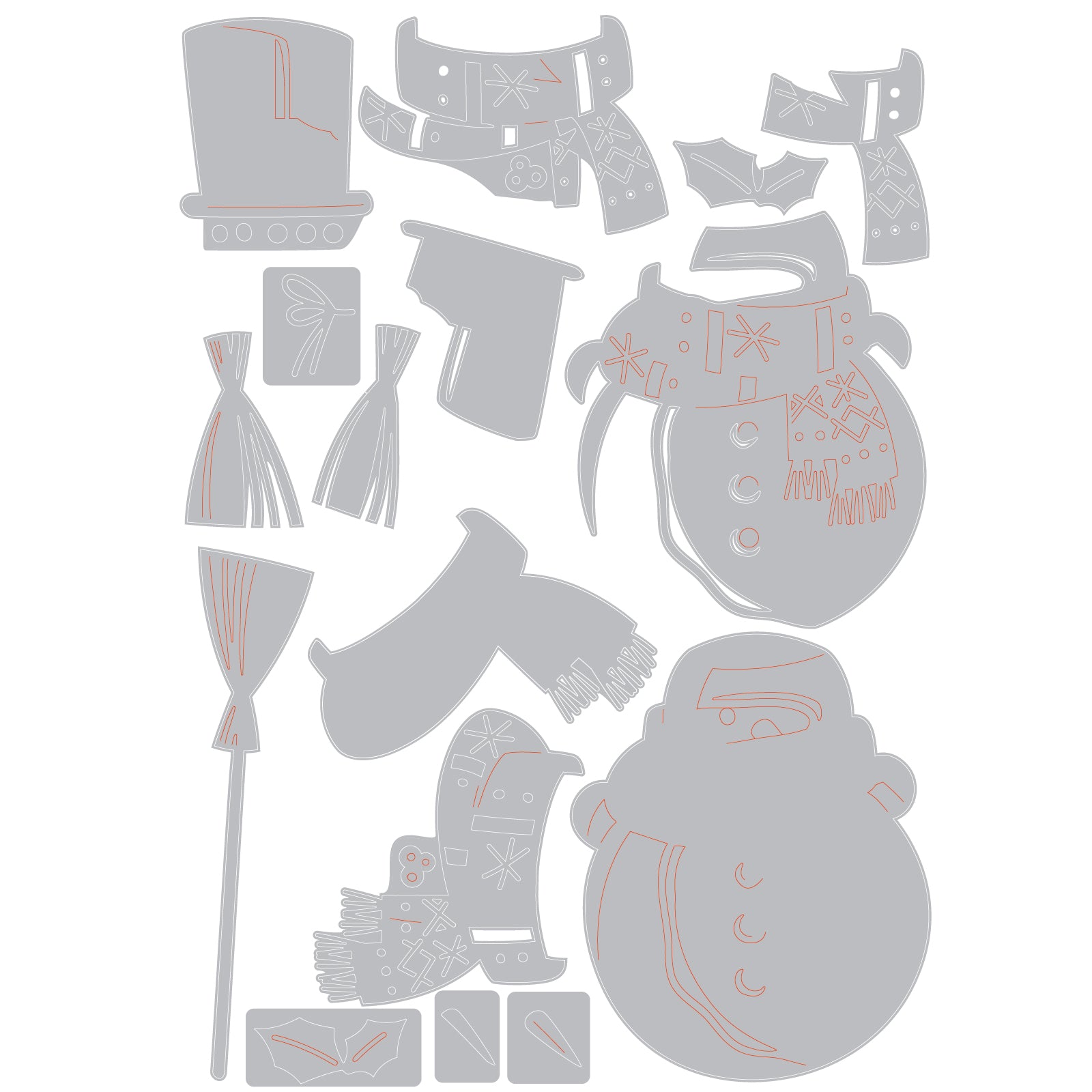 sizzix-thinlits-winston-colorize-stanzschablone-schneemann-16-teilig image 2