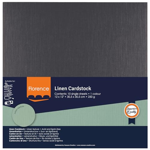 vaessen-creative-florence-tonkarton-leinen-schwarz-10-blatt-250g image 8