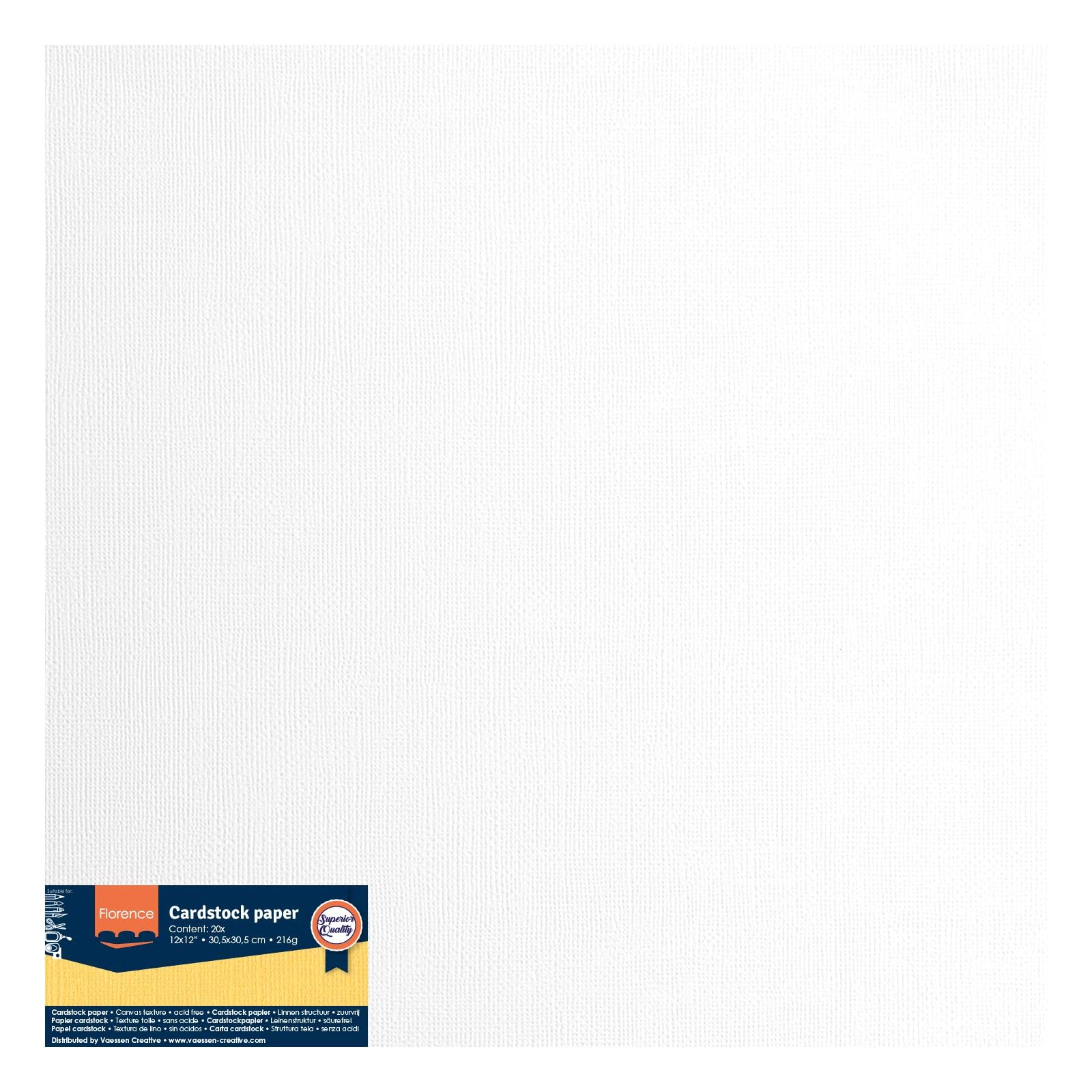 vaessen-florence-cardstock-tonkarton-wei-30-5x30-5cm-20er-216g image 6