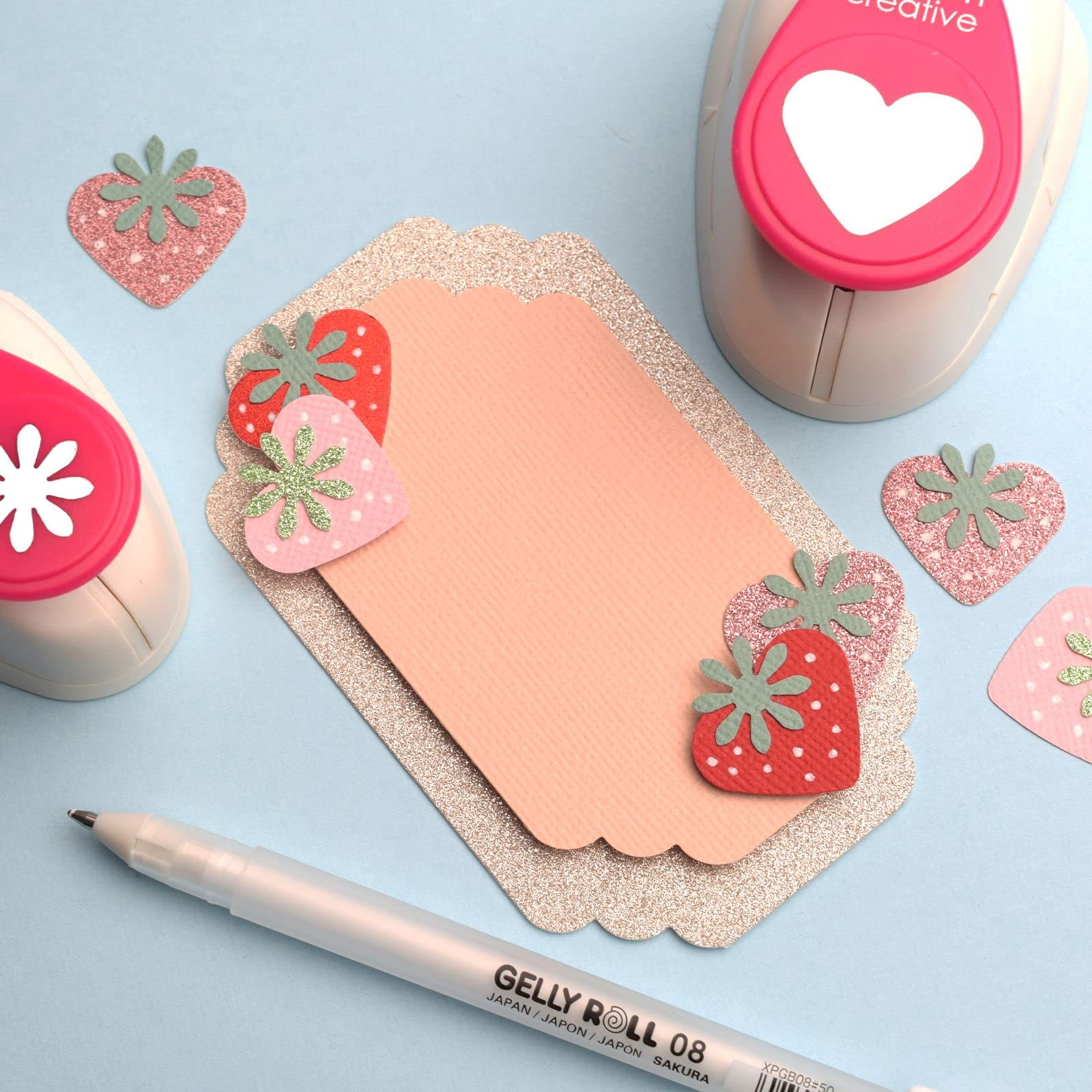 vaessen-florence-glitzerpapier-rose-a4-10-st-ck-216-250g image 5