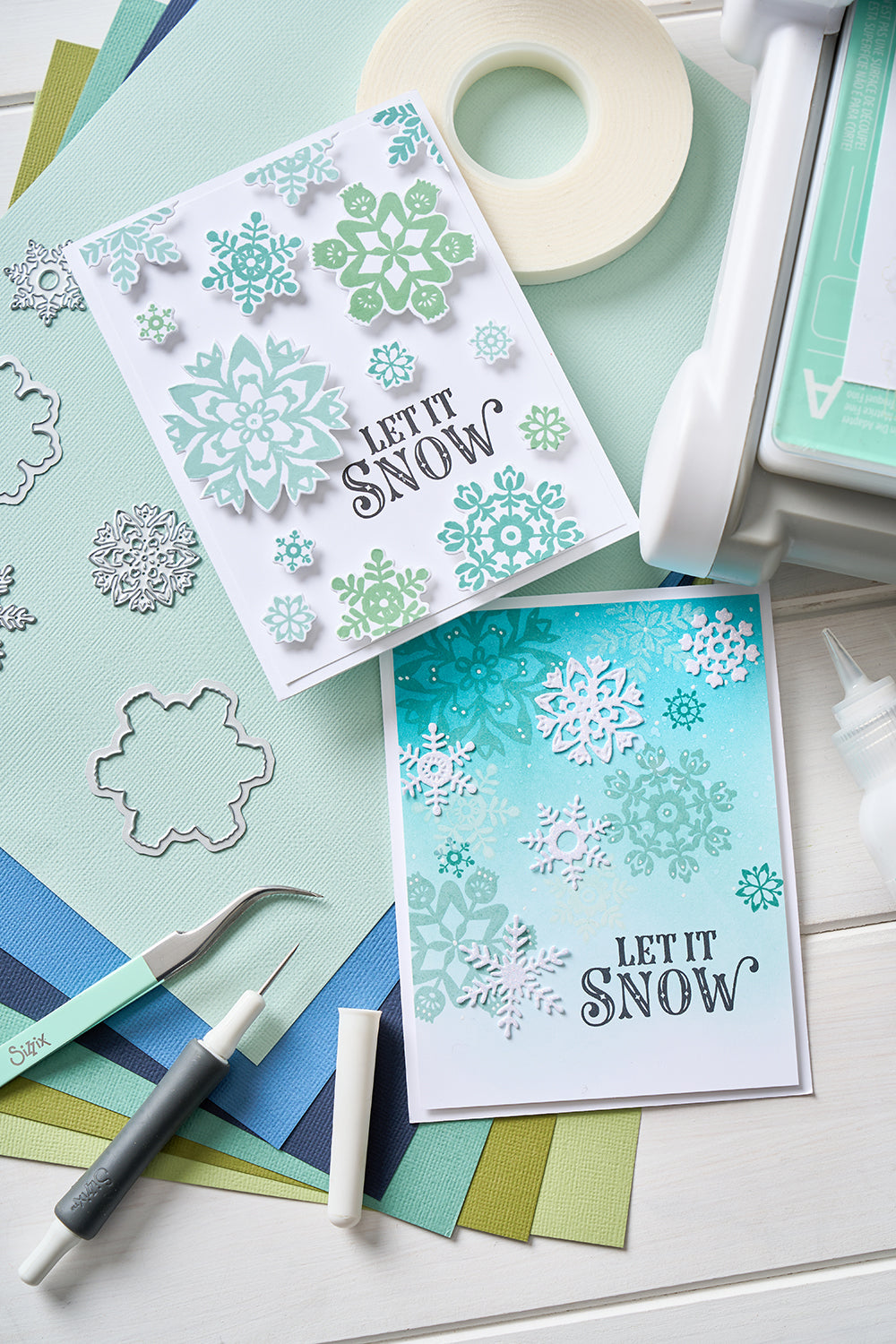 sizzix-clear-stamps-white-christmas-catherine-pooler-12tlg-schnee image 7