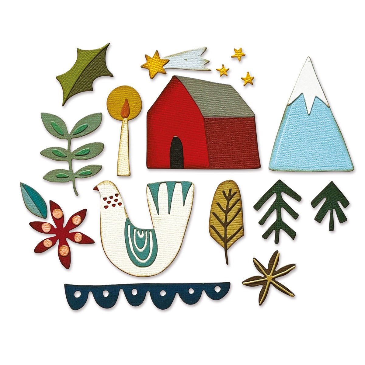 sizzix-thinlits-funky-nordic-stanzschablonen-14-tlg-weihnachten image 1